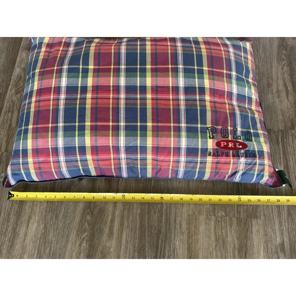Pair Of Vintage Polo Ralph Lauren Garrison Tartan Plaid Pillows Logo 20